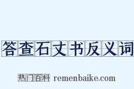 答查石丈书反义词是什么意思的图片